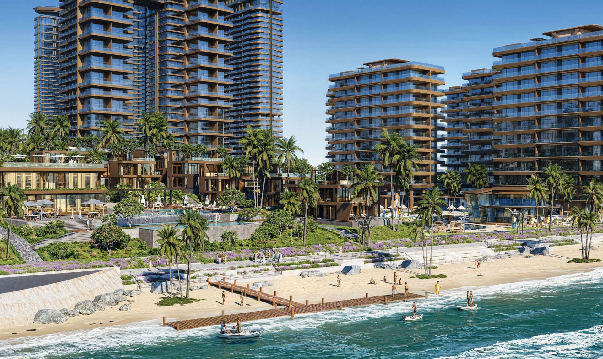 Cảnh quan trung tâm rộng lớn chiếm tới 75% diện tích của dự án Sunshine Bay Retreat đóng vai trò như một